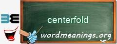 WordMeaning blackboard for centerfold